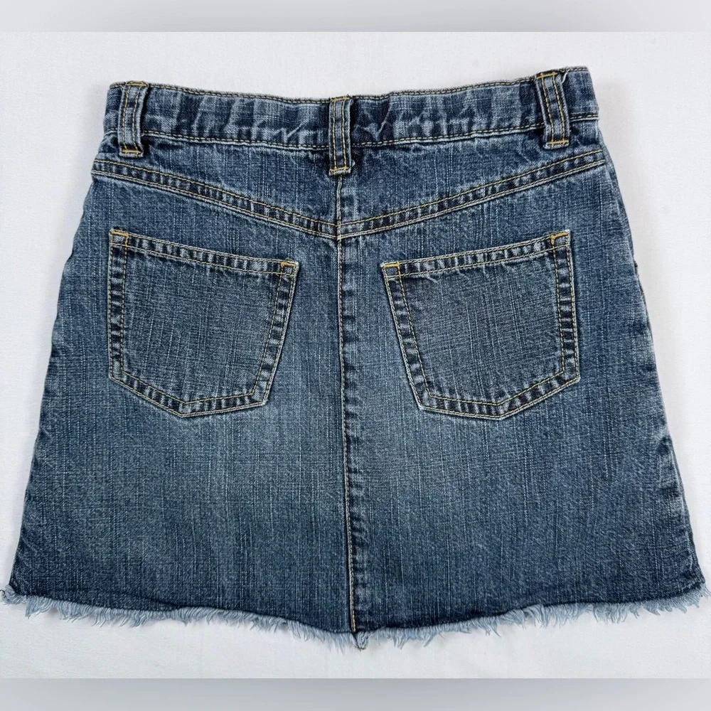 GYMBOREE VINTAGE Girls’ Y2K-Inspired Embroidered Floral Denim Mini Skort Size‎ 7